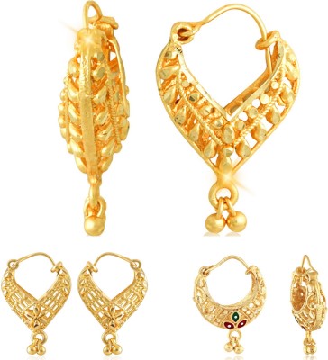 VIGHNAHARTA Vighnaharta Diva Moti layer alloy jhumki Earring Antique Gold Plated Clip on Bucket,basket and Chand Bali earring Combo For Women and Girls -VFJ1101-1180-1394ERG Alloy Chandbali Earring