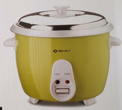 BAJAJ RCX 1.8 DUO Electric Rice Cooker with Steaming Feature(1.8 L, Green)