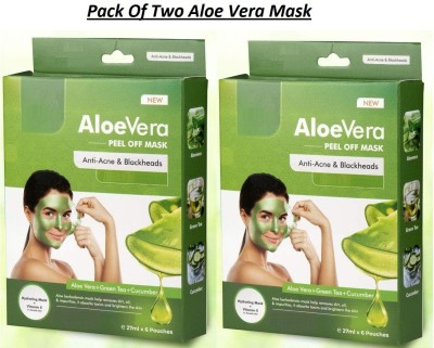 MYEONG FACE PACK OF ALOE VERA WITH GREEN TEA AND CUCUMBER ANTI - ACNE MASK(162 ml)