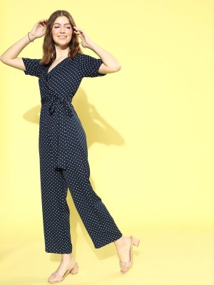 Berrylush Polka Print Women Jumpsuit