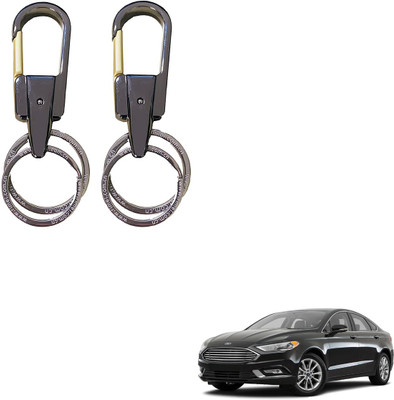 SEMAPHORE Stainless Steel Luxury Ca Keychain Elegance Double Key Ring for Ford Fusion Key Chain