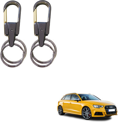SEMAPHORE Stainless Steel Luxury Ca Keychain Elegance Double Key Ring for Audi S3 Key Chain