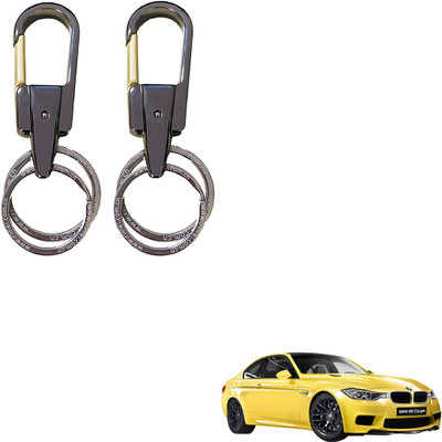 SEMAPHORE Stainless Steel Luxury Ca Keychain Elegance Double Key Ring for BMW 3 Series Key Chain