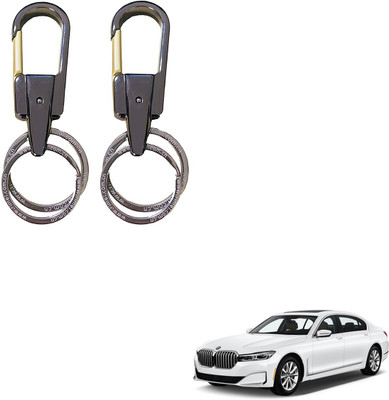 SEMAPHORE Stainless Steel Luxury Ca Keychain Elegance Double Key Ring for BMW 7 Series Key Chain