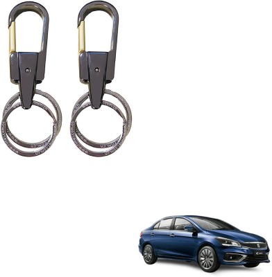 SEMAPHORE Stainless Steel Luxury Ca Keychain Elegance Double Key Ring for Maruti Ciaz Key Chain