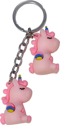 heeva creation Cute Unicorn Key Chain.(Pink) Key Chain