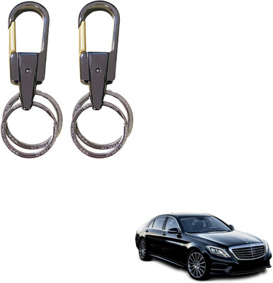 SEMAPHORE Stainless Steel Luxury Ca Keychain Elegance Double Key Ring for Mercedes Benz S-Class Key Chain