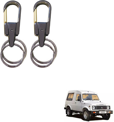 SEMAPHORE Stainless Steel Luxury Ca Keychain Elegance Double Key Ring for Maruti Gypsy Key Chain