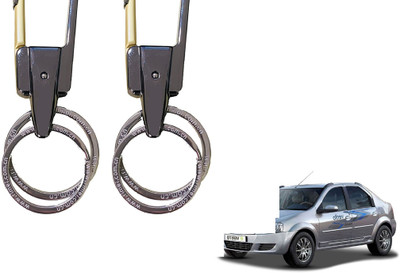 SEMAPHORE Stainless Steel Luxury Ca Keychain Elegance Double Key Ring for Mahindra E Verito Key Chain