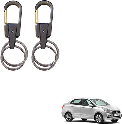 SEMAPHORE Stainless Steel Luxury Ca Keychain Elegance Double Key Ring for Hyundai Xcent Key Chain