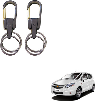 SEMAPHORE Stainless Steel Luxury Ca Keychain Elegance Double Key Ring for Chevrolet Sail Key Chain