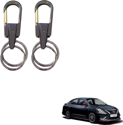 SEMAPHORE Stainless Steel Luxury Ca Keychain Elegance Double Key Ring for Nissan Almera Key Chain