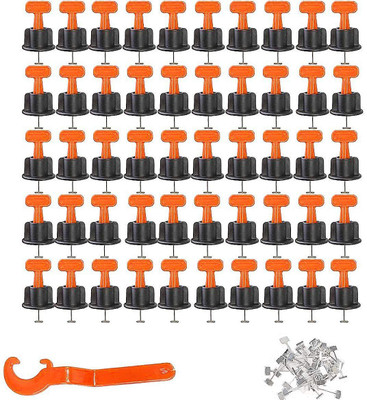 NIKTION 50 Pcs Tile Leveling System Kit, Reusable Ceramic Tile Leveler Lever Tool(22 cm)