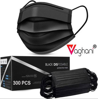 Vaghani 300 Pcs With Nose Pin Black Units With Nose Pin Disposable Iso Mark 3 Ply Pharmaceutical Breathable Surgical Pollution Face Mask Respirator with 3 Layer For Men, Women, Kids( Primium Quality) 3 Ply Surgical Mask (300 Piece) ( Black )( Primium ) Surgical Mask With Melt Blown Fabric Layer(Blac Vaghani 300 Pcs With Nose Pin Black Units With Nose Pin Disposable Iso Mark 3 Ply Pharmaceutical Breathable Surgical Pollution Face Mask Respirator with 3 Layer For Men, Women, Kids( Primium Quality) 3 Ply Surgical Mask (300 Piece) ( Black )( Primium ) Surgical Mask With Melt Blown Fabric Layer(Blac