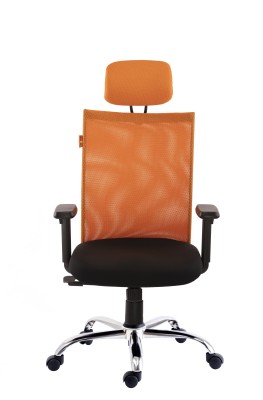 Bluebell GENESIS ERGONOMIC HIGH BACK REVOLVING OFFICE CHAIR EXECUTIVE CHAIR WITH ADJUSTABLE ARMS,ADJUSTABLE HEADREST AND BREATHEABLE MESH BACK Mesh Office Executive Chair(Orange, Black, DIY(Do-It-Yourself))
