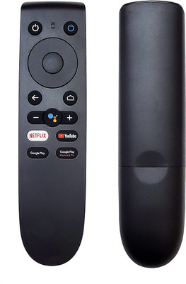 ANM Voice Command Remote Control Compatible with Smart LED TV with Netflix, Google Assistant & YouTube Functions (Pairing is must) One Plus Remote Controller(Black)