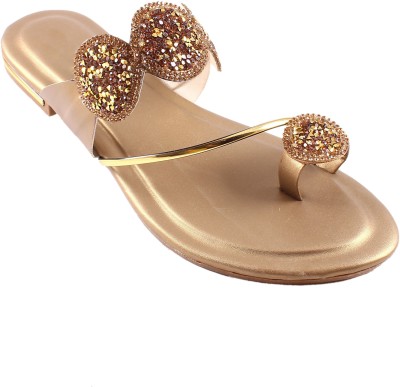 Jpora Women Flats(Gold , 7)