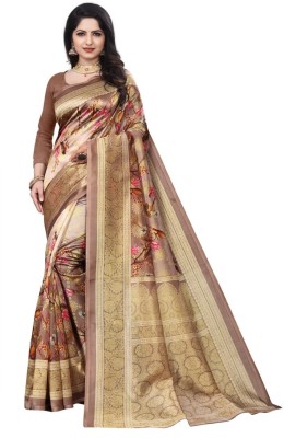 SHYAMAJU FASHION Woven Kanjivaram Jacquard, Cotton Silk Saree(Maroon)