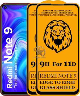 SEVEN7STAR Edge To Edge Tempered Glass for Mi Redmi Note 9(Pack of 2)