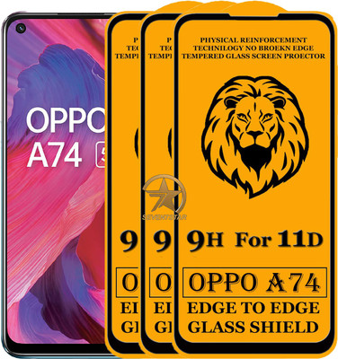 SEVEN7STAR Edge To Edge Tempered Glass for Oppo A74 5G(Pack of 3)