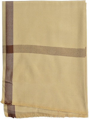 BAISA Pure Wool Solid Men Shawl(Beige)