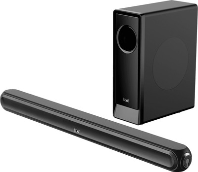 boAt Aavante Bar 1600D with Dolby Digital, Wired Subwoofer and Master Remote Control 120 W Bluetooth Soundbar(Premium Black, 2.1 Channel)