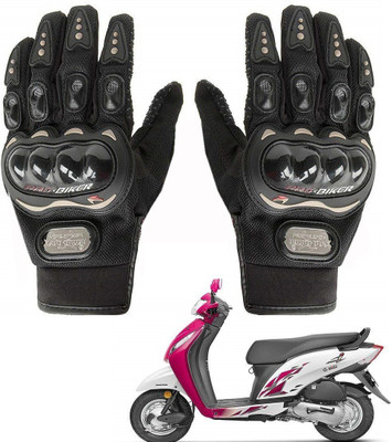 KOZDIKO PRO BIKER GLOVES FOR HONDA ACTIVA i Riding Gloves(Black)
