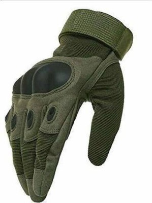 AKAI CREATION Full Finger Tactical Gloves Military Army Shooting Climbing Cycling Gym & Riding Driving Gloves(Green)