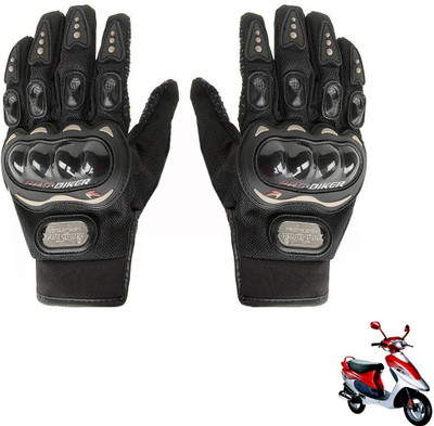 KOZDIKO PRO BIKER GLOVES FOR TVS PEP PLUS Riding Gloves(Black)
