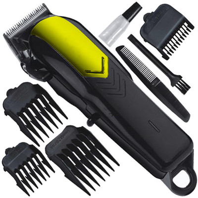 KMEY Men's Professional Rechargeable Hair Clipper Multi Casual Combo Trimmer 60 min  Runtime 3 Length Settings(Multicolor)