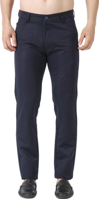 Maleno Slim Fit Men Dark Blue Trousers