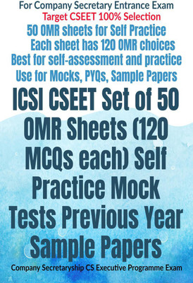 ICSI CSEET Set of 50 OMR Sheets (120 MCQs each) Self Practice Mock Tests Previous Year Sample Papers(English, Paperback, Av Editorial Board)