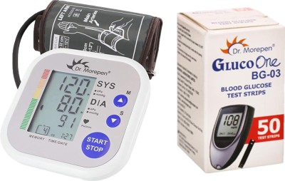 Dr. Morepen Healthcare Combo Pack Of Dr Morepen BP 02 And 50 Strips Bp Monitor(White)