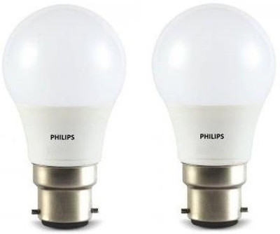PHILIPS 2.7 W Basic Round B22 LED Bulb(White, Pack of 2)