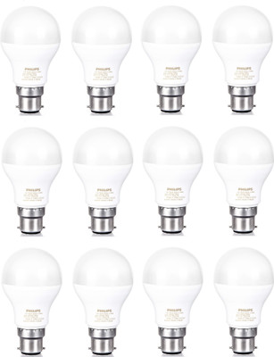 PHILIPS 9 W Basic Standard B22 LED Bulb(White, Pack of 12)