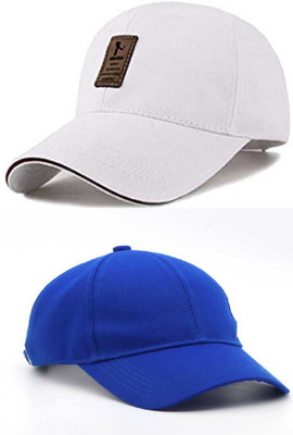 RD YTR Embroidered, Self Design, Solid Sports/Regular Cap Cap(Pack of 2)