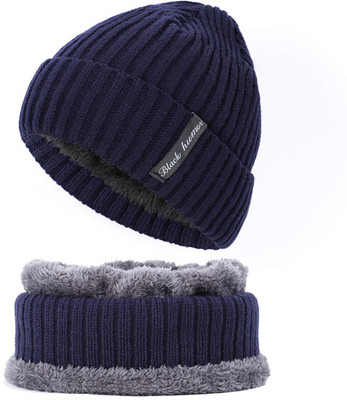 iSweven Woven, Striped Beanie Cap(Pack of 2)