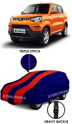 ATBROTHERS Car Cover For Maruti Suzuki S-Presso (Without Mirror Pockets)(Blue, Red)