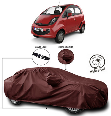 Ascension Car Cover For Tata Nano Genx (With Mirror Pockets)(Maroon)