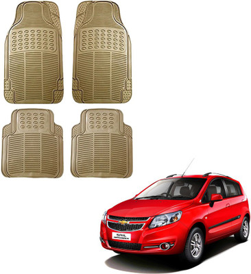 KOZDIKO Rubber Standard Mat For  Chevrolet Sail Hatchback(Beige)