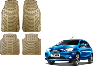 KOZDIKO Rubber Standard Mat For  Toyota Etios Liva(Beige)