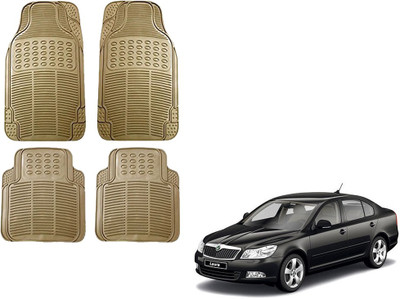 KOZDIKO Rubber Standard Mat For  Skoda Laura(Beige)