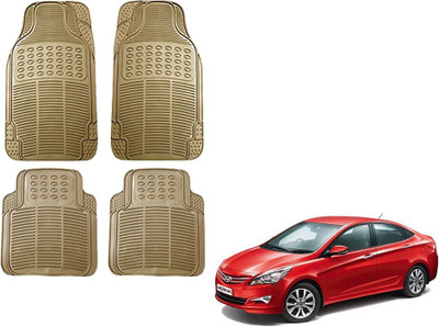 KOZDIKO Rubber Standard Mat For  Hyundai Verna Fluidic(Beige)