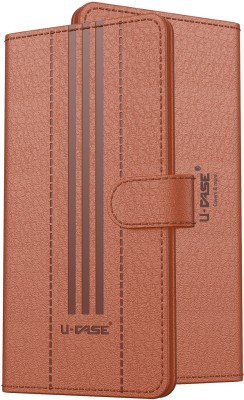 U-CASE Flip Cover for OnePlus 12R 5G |Adjustable Kickstand| Camera Protection|PU Leather Case Cover(Brown, Cases with Holder, Pack of: 1)