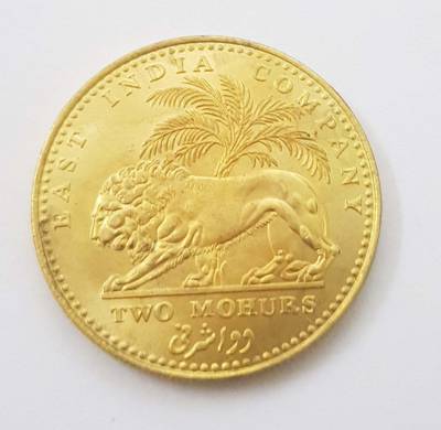 Eforest Rare 2 Mohur Willam 1835 Gold Plated C o I n Medieval Coin Collection
