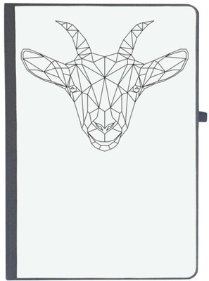 UDNAG Handcrafted Gift A5 Diary Ruled 80 Pages(White)