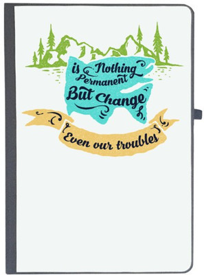 UDNAG Handcrafted Gift A5 Diary Ruled 80 Pages(White)