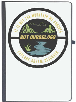 UDNAG Handcrafted Gift A5 Diary Ruled 80 Pages(White)