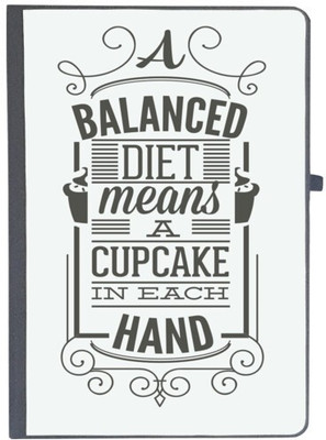 UDNAG Handcrafted Gift A5 Diary Ruled 80 Pages(White)