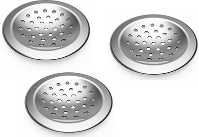 Ytc Floor Stainless Steel Push Down Strainer(12.7 cm Set of 3)